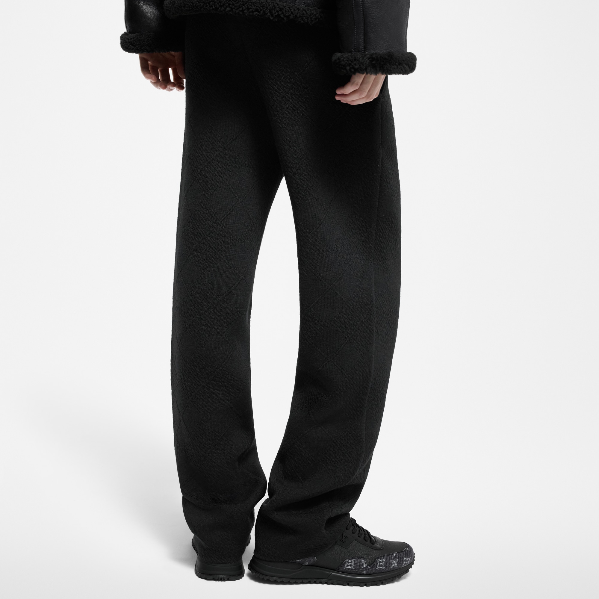 Textured Knit Wool-Blend Jogpants  in Men