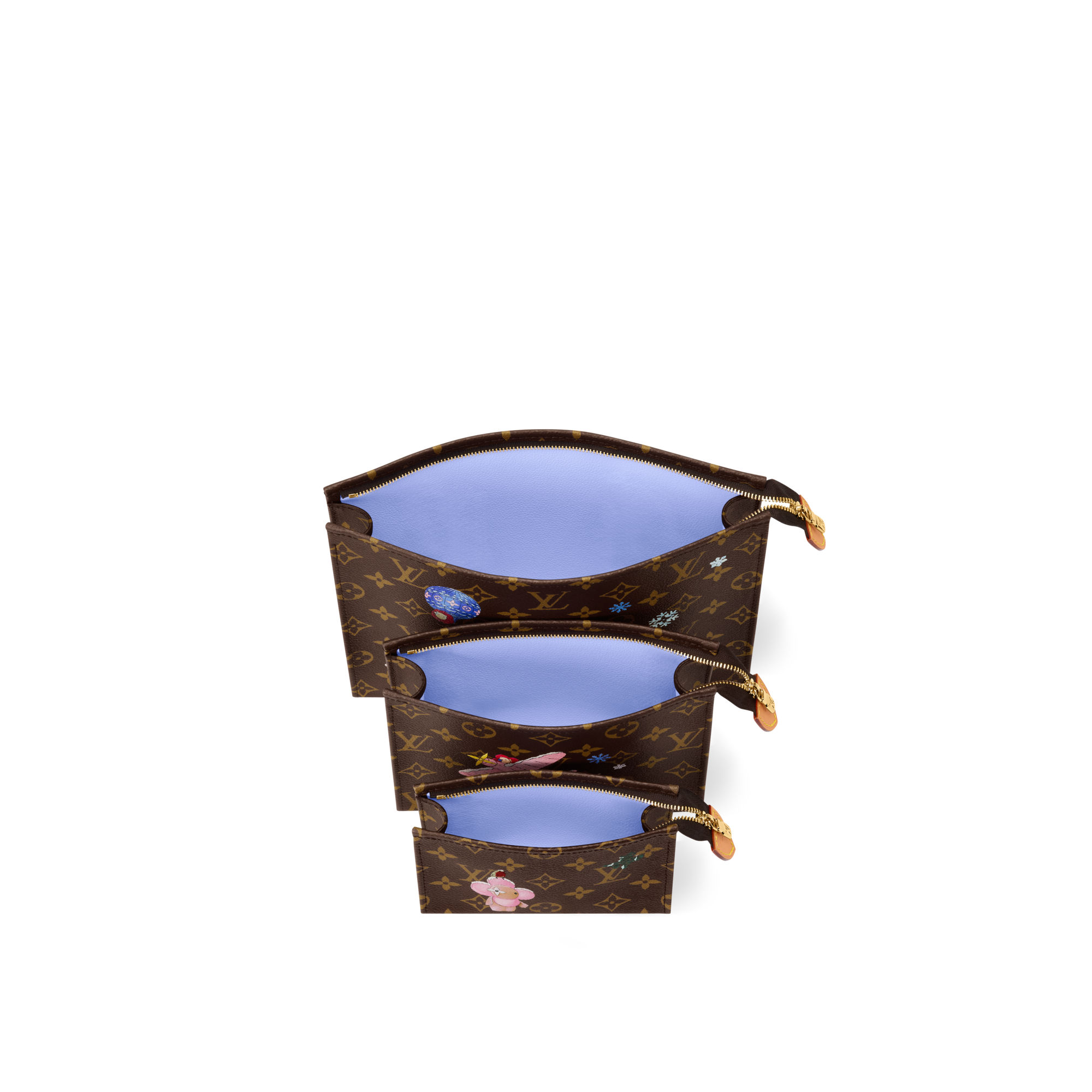 Trio Toilet Pouch Monogram Canvas in Women