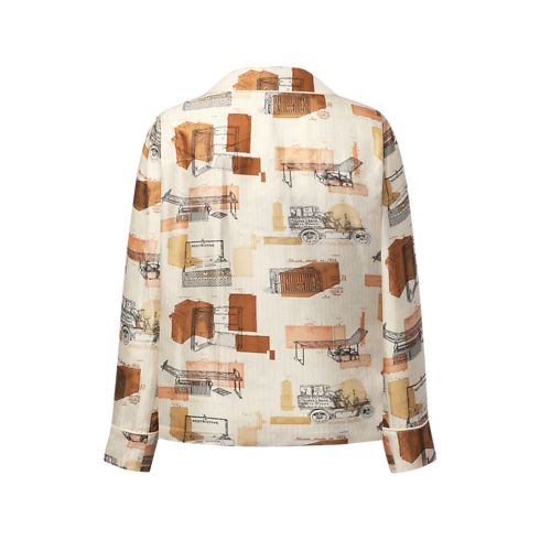 Trunk Print Pajama Shirt in Women's Ready-to-Wear Tops and Shirts collections by Louis Vuitton (Product zoom)