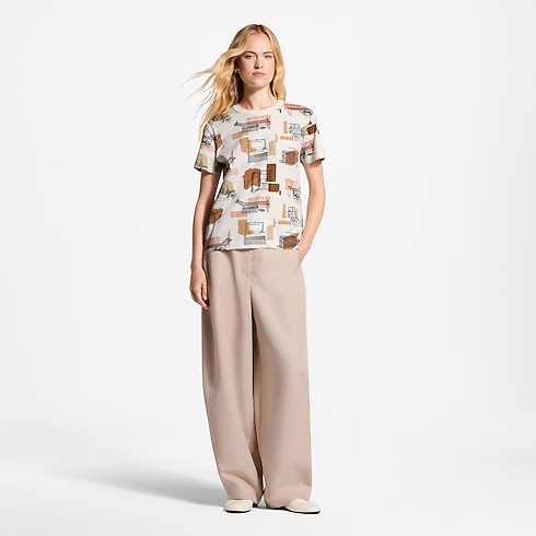 Trunk Print T-Shirt in Women's Ready-to-Wear T-shirts and Sweatshirts collections by Louis Vuitton (Product zoom)