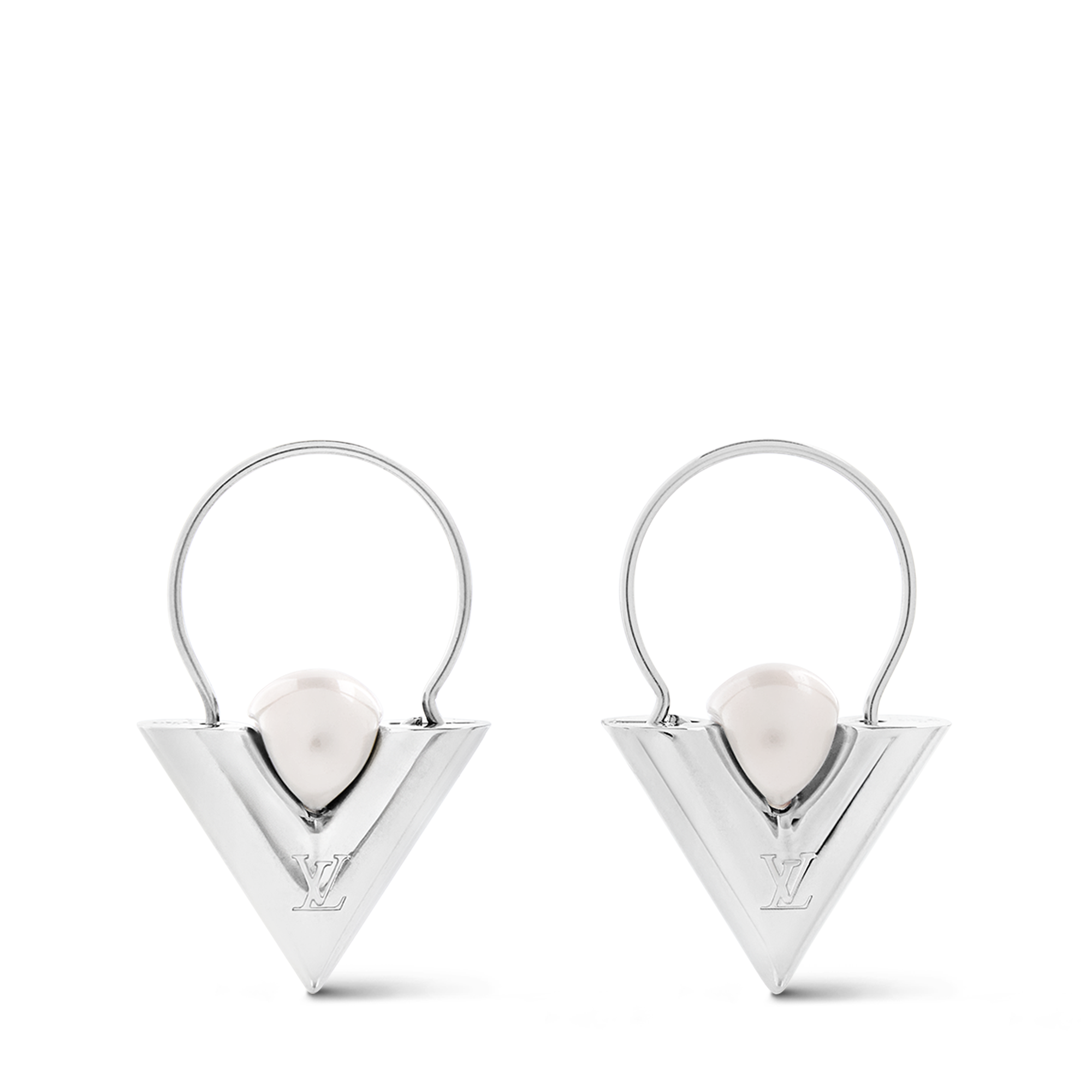 V For Vuitton Pearl And  Metal Earrings . in Women