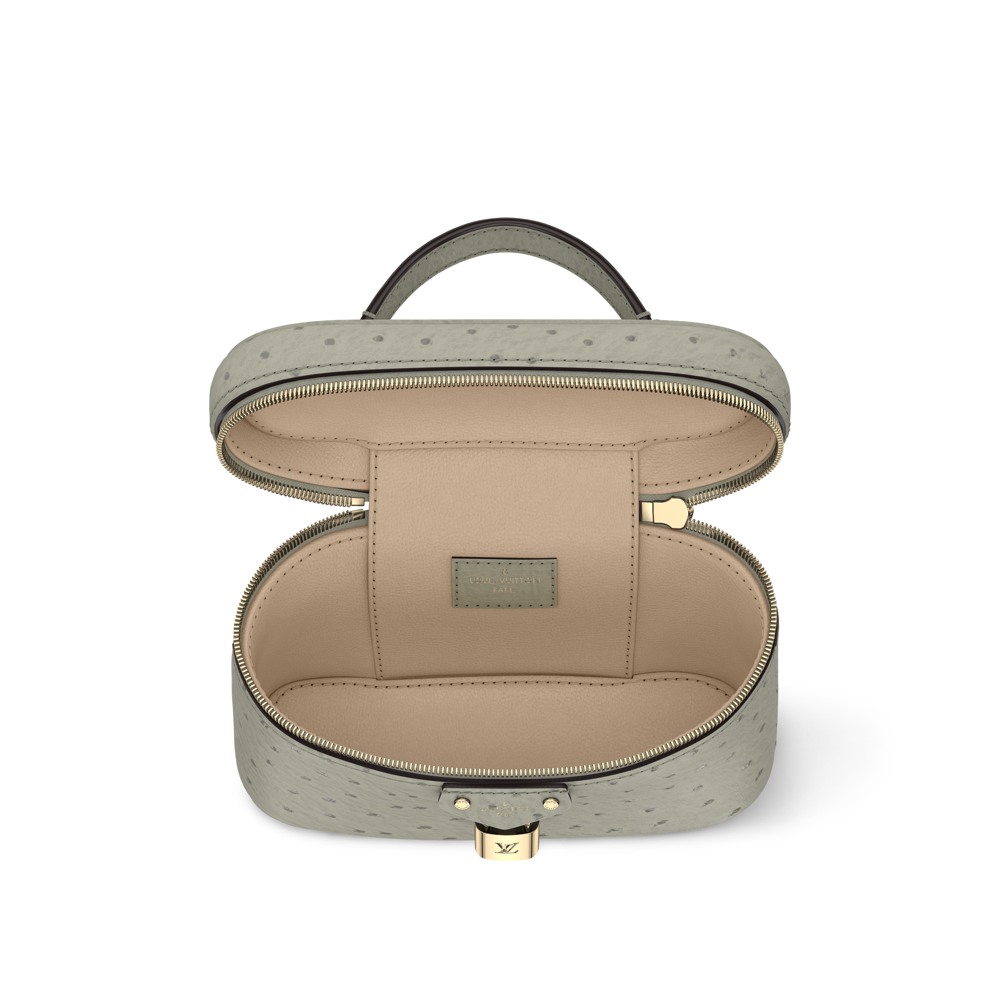 Vanity Chain Pouch Ostrich Leather in Women