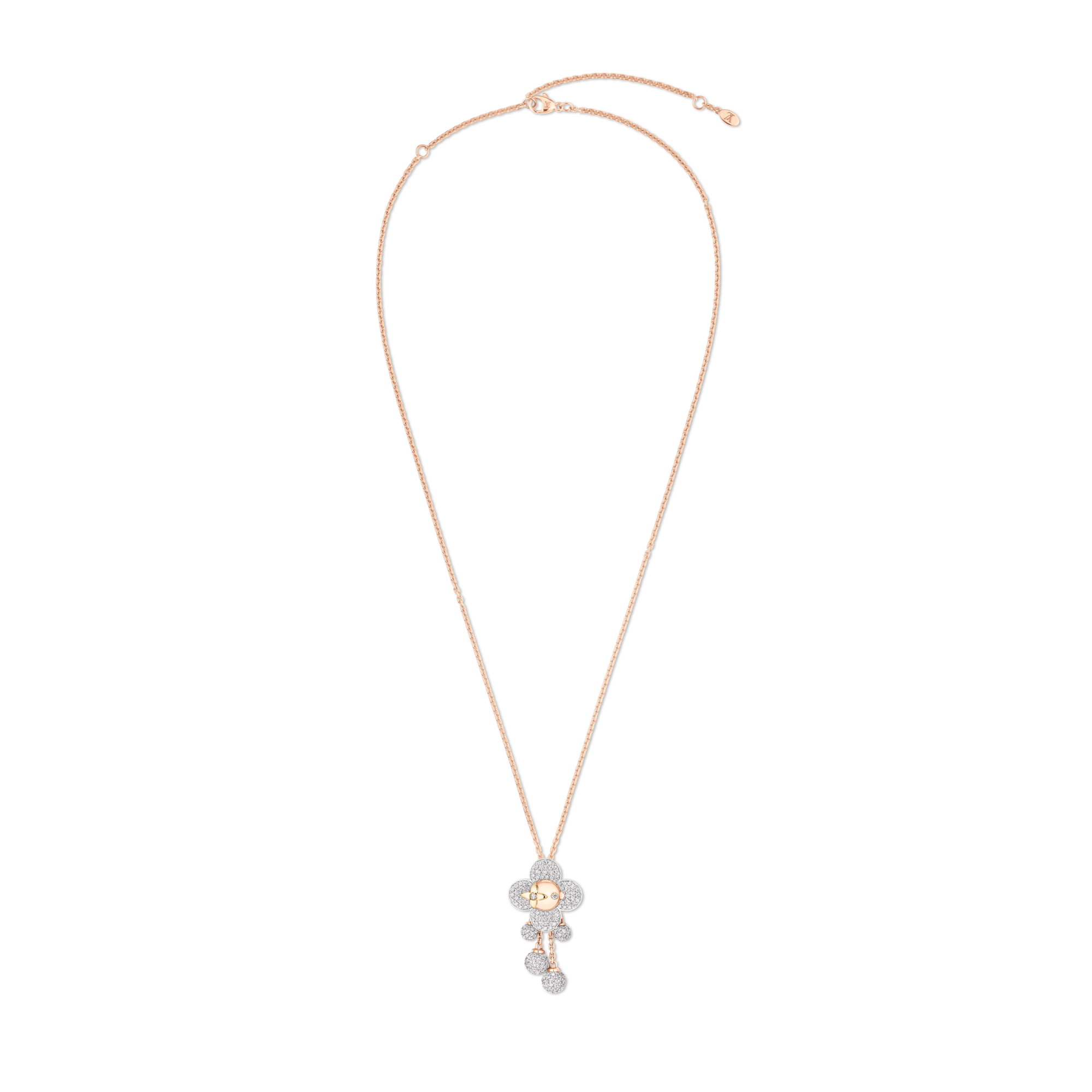Vivienne Pendant, 3 Golds and Diamonds  in Jewellery