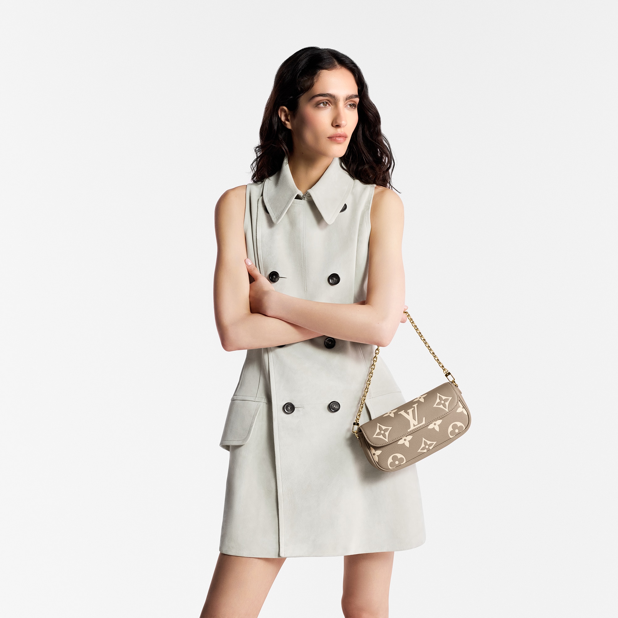 Wallet On Chain Ivy Bicolour Monogram Empreinte Leather in Women