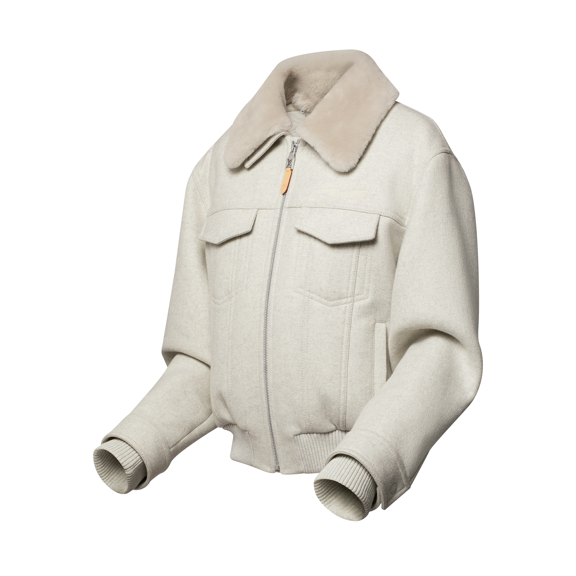 Wool Blouson With Shearling Collar  in Men