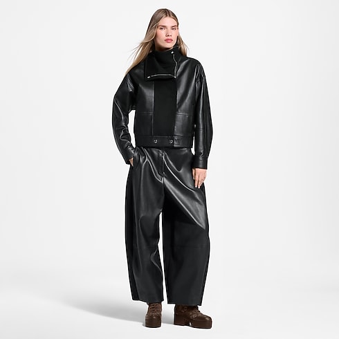 Wool Insert Leather Balloon Pants in Women's Ready-to-Wear New In Ready-to-Wear collections by Louis Vuitton (Product zoom)