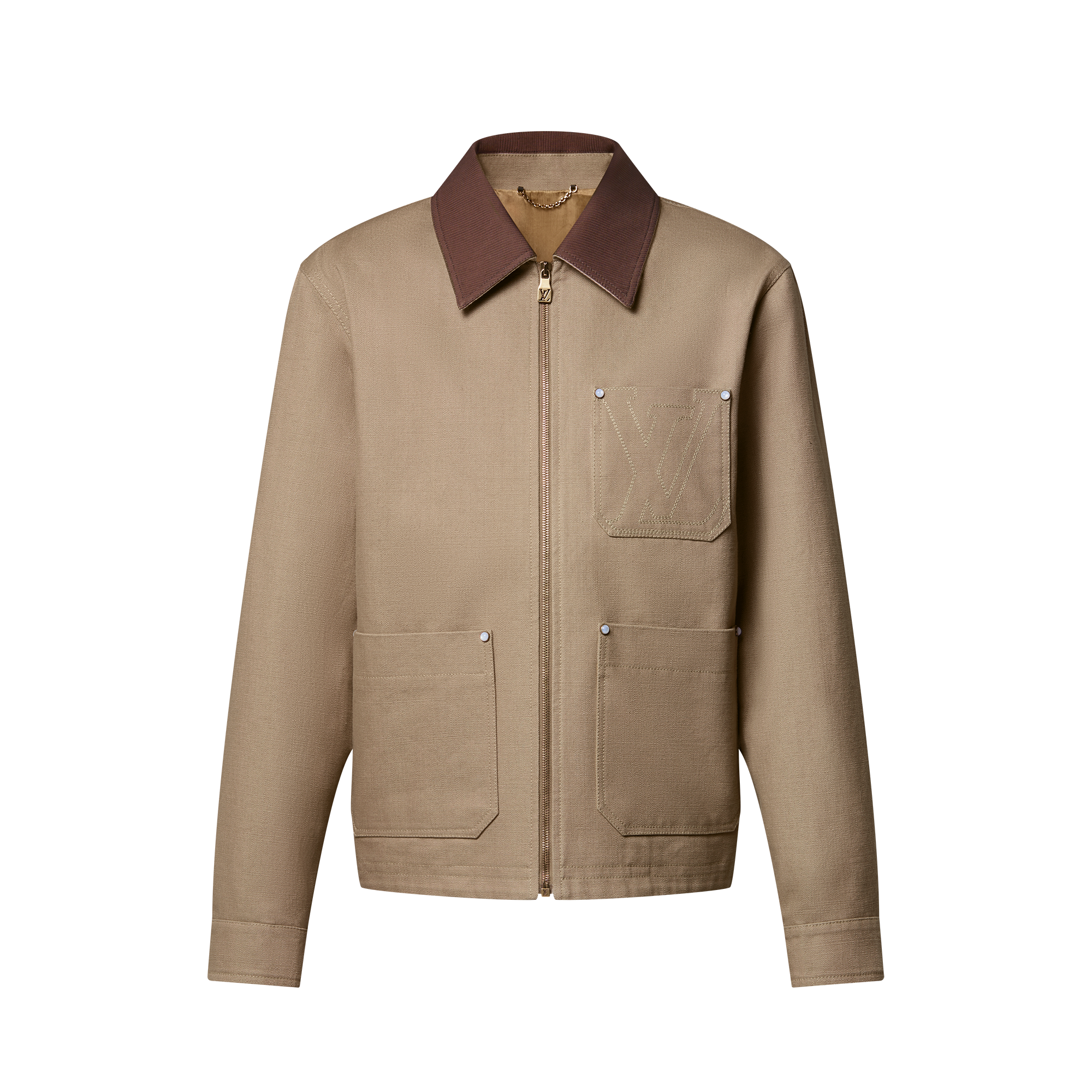 Workwear Cotton Canvas Blouson  in Men