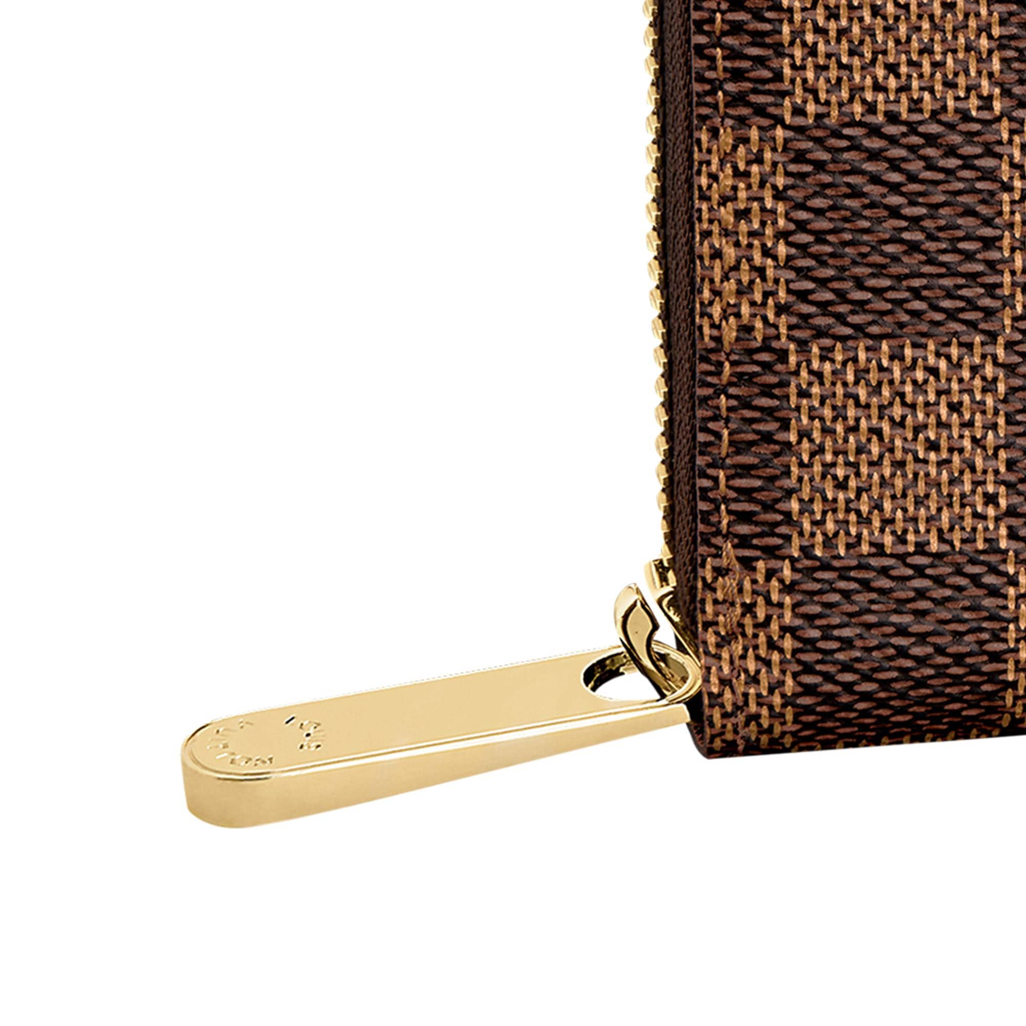 Zippy Wallet Damier Ebène Canvas in Women