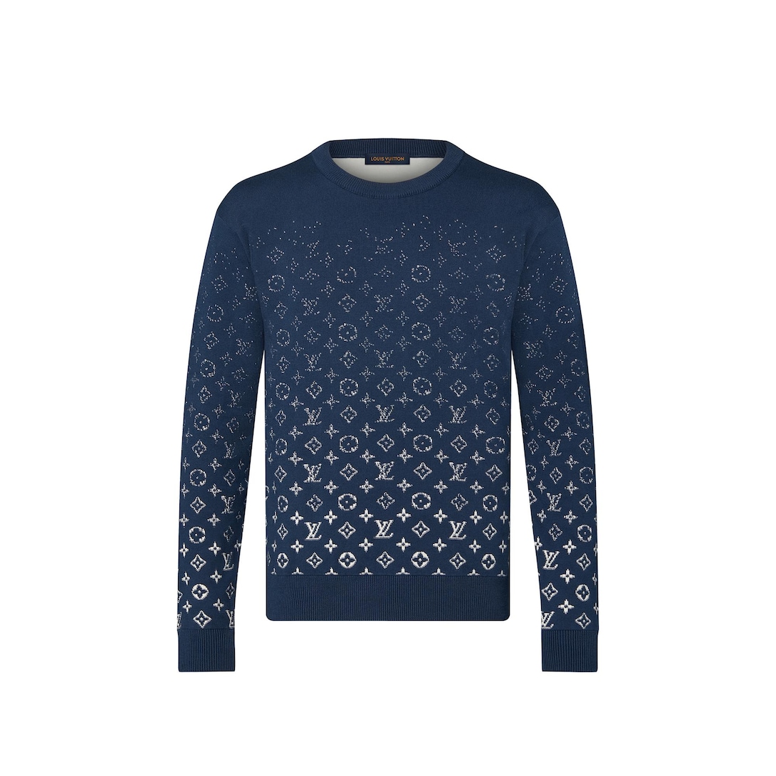 blue louis vuitton jumper